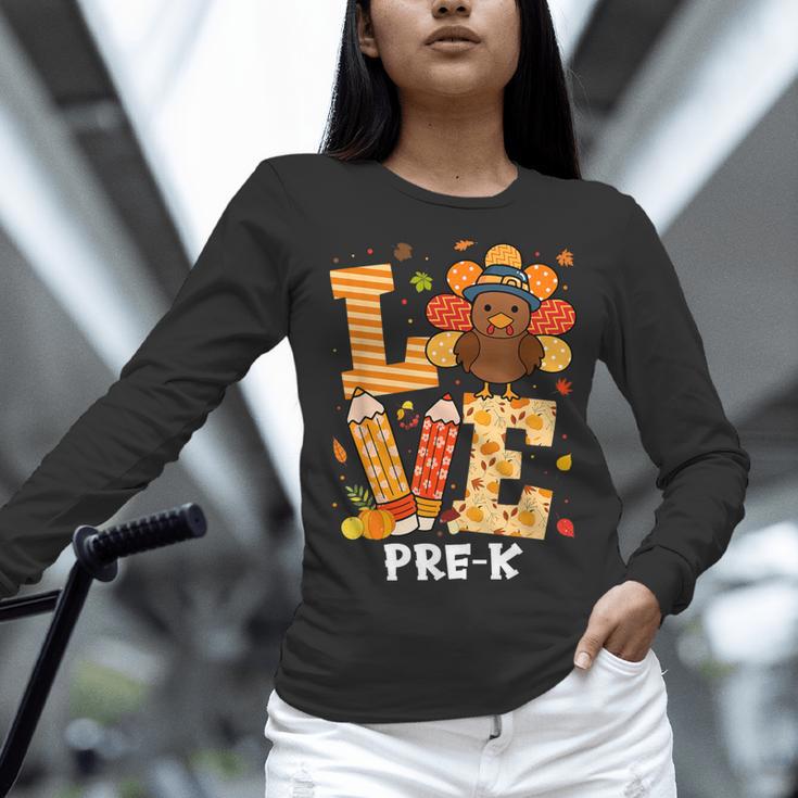 Thanksgiving Love Pre-K Teacher Turkey Autumn Fall For Men Women Girls Kids Women Long Sleeve T-Shirt, gift for family, gift for coworker Thanksgiving Love Pre-K Teacher Turkey Autumn Fall For Men Women Girls Kids Women Long Sleeve T-Shirt, gift for family, gift for coworker