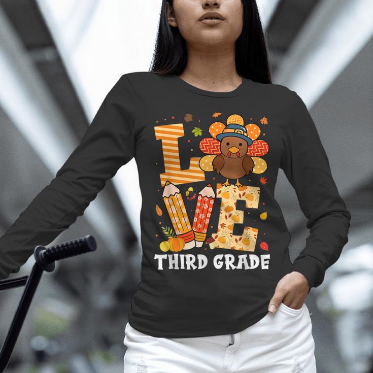Thanksgiving Love Third Grade Teacher Turkey Autumn Fall Men Women Girls Kids Women Long Sleeve T-Shirt, gift for family, gift for coworker Thanksgiving Love Third Grade Teacher Turkey Autumn Fall Men Women Girls Kids Women Long Sleeve T-Shirt, gift for family, gift for coworker