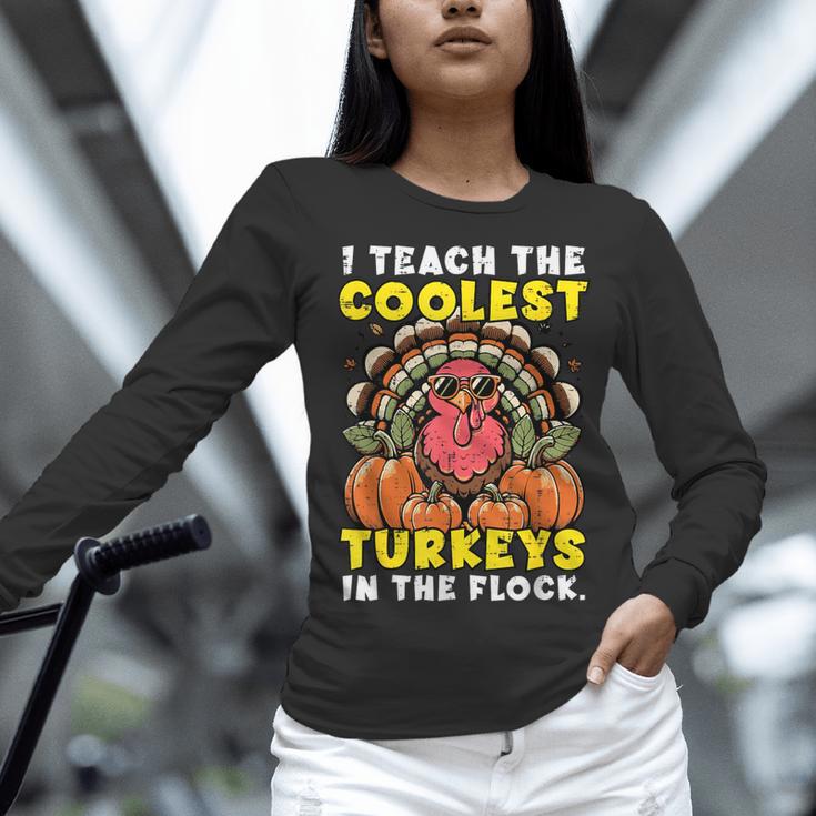 Thanksgiving I Teach Coolest Turkeys Teacher Fall Women Men Women Long Sleeve T-Shirt, gift for family, gift for coworker Thanksgiving I Teach Coolest Turkeys Teacher Fall Women Men Women Long Sleeve T-Shirt, gift for family, gift for coworker