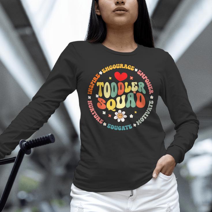 Toddler Squad Pre-K Teacher Pre School Back To School Women Long Sleeve T-Shirt, gift for family, gift for coworker Toddler Squad Pre-K Teacher Pre School Back To School Women Long Sleeve T-Shirt, gift for family, gift for coworker