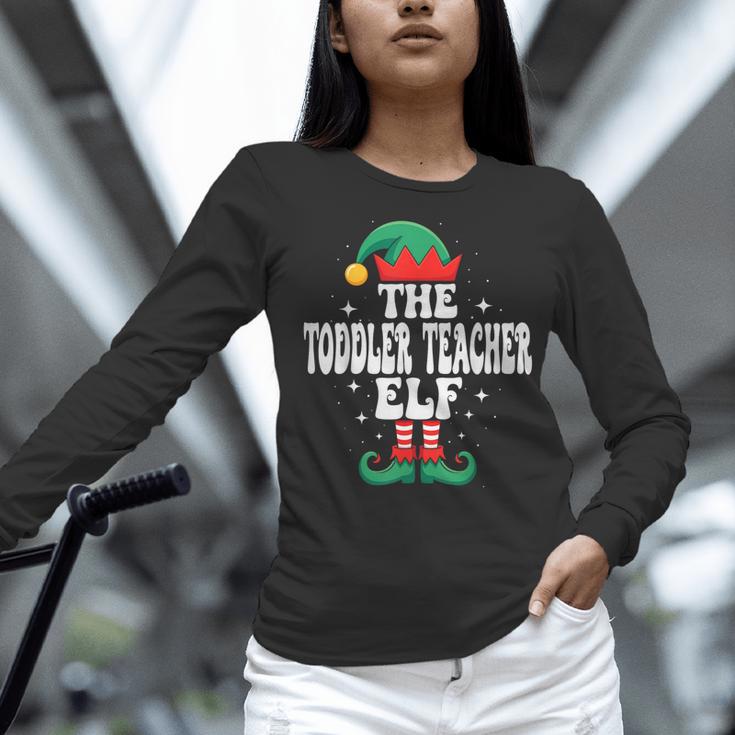 The Toddler Teacher Elf Christmas Matching Family Women Long Sleeve T-Shirt, gift for family, gift for coworker The Toddler Teacher Elf Christmas Matching Family Women Long Sleeve T-Shirt, gift for family, gift for coworker