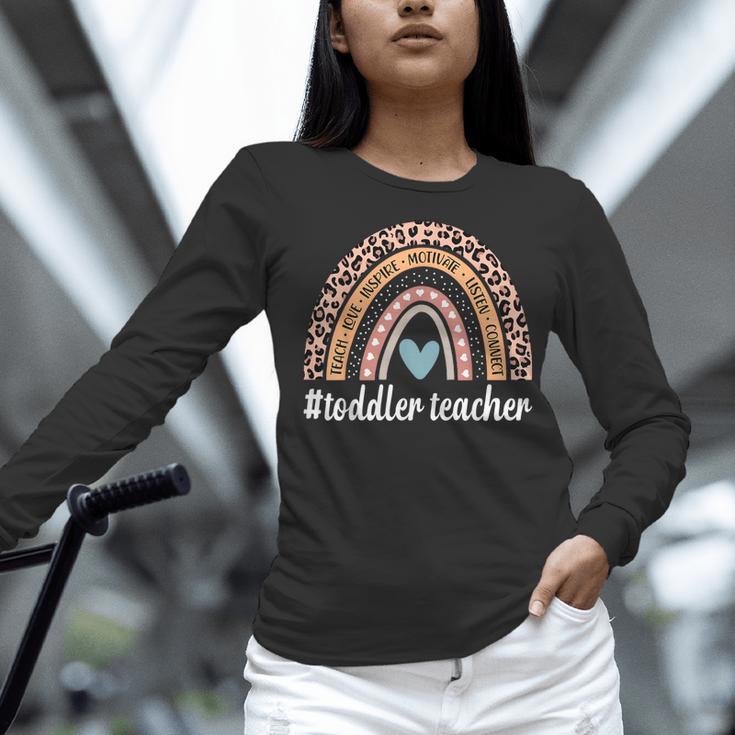 Toddler Teacher Rainbow Leopard Infant Teacher Men Women Women Long Sleeve T-Shirt, gift for family, gift for coworker