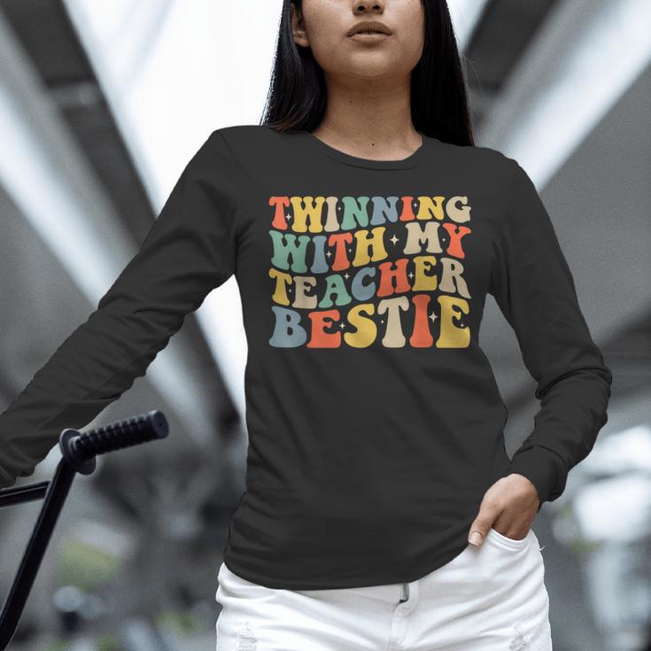 Twin Day Friends Teacher Twinning With My Bestie Matching Women Long Sleeve T-Shirt, gift for family, gift for coworker Twin Day Friends Teacher Twinning With My Bestie Matching Women Long Sleeve T-Shirt, gift for family, gift for coworker