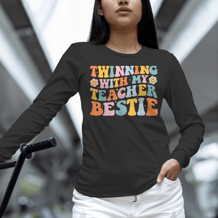 Twinning With My Teacher Bestie Twin Day Matching For Men Women Kids Women Long Sleeve T-Shirt, gift for family, gift for coworker Twinning With My Teacher Bestie Twin Day Matching For Men Women Kids Women Long Sleeve T-Shirt, gift for family, gift for coworker