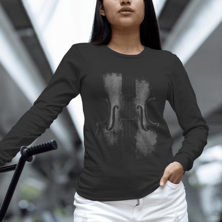 Violin Player Instrument Music Teacher Musical Violinist Women Long Sleeve T-Shirt, gift for family, gift for coworker