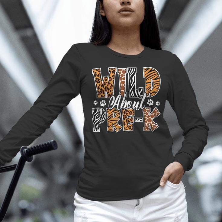 Wild About Pre-K Teacher Student First Day Of Kindergarten Women Long Sleeve T-Shirt, gift for family, gift for coworker Wild About Pre-K Teacher Student First Day Of Kindergarten Women Long Sleeve T-Shirt, gift for family, gift for coworker
