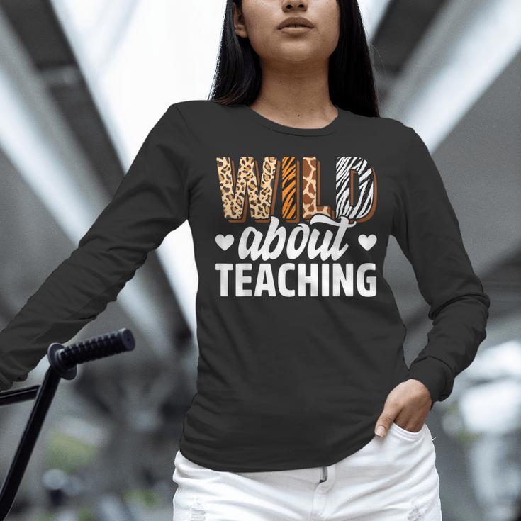 Wild About Teaching Teacher Teaching Back To School Women Long Sleeve T-Shirt, gift for family, gift for coworker Wild About Teaching Teacher Teaching Back To School Women Long Sleeve T-Shirt, gift for family, gift for coworker
