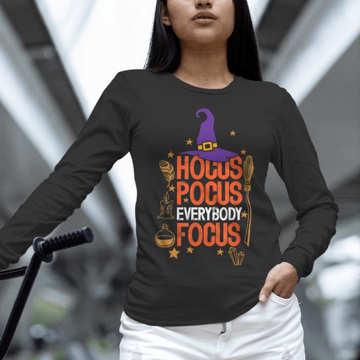 Witchy Halloween Hocus Pocus Everybody Focus Teacher Pumpkin Women Long Sleeve T-Shirt, gift for family, gift for coworker Witchy Halloween Hocus Pocus Everybody Focus Teacher Pumpkin Women Long Sleeve T-Shirt, gift for family, gift for coworker
