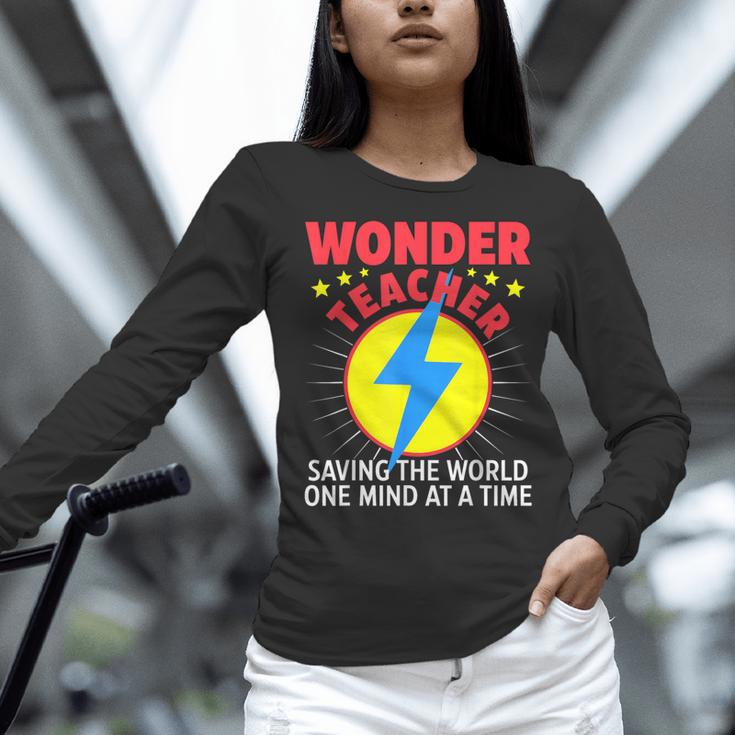 Wonder Teacher Costume Shirt Teacher Halloween Costume Men Women Women Long Sleeve T-Shirt, gift for family, gift for coworker