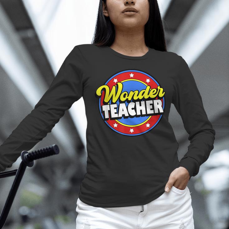 Wonder Teacher Super Woman Power Superhero Back To School Women Long Sleeve T-Shirt, Super Teacher Shirts, gift for family, gift for coworker Wonder Teacher Super Woman Power Superhero Back To School Women Long Sleeve T-Shirt, Super Teacher Shirts, gift for family, gift for coworker