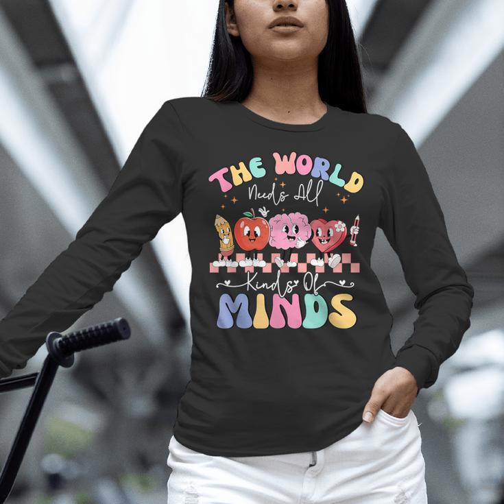 The World Needs All Kinds Of Minds Special Education Teacher Women Long Sleeve T-Shirt, gift for family, gift for coworker The World Needs All Kinds Of Minds Special Education Teacher Women Long Sleeve T-Shirt, gift for family, gift for coworker