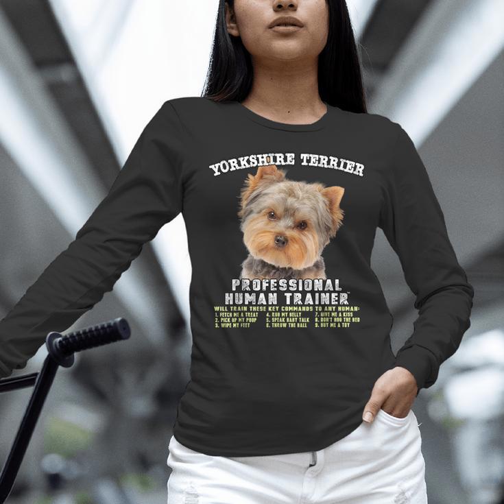 Yorkshire Terrier Yorkie Dog Professional Human Trainer Women Long Sleeve T-Shirt, gift for family, gift for coworker