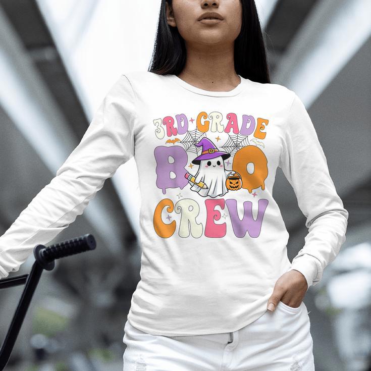3rd Grade Boo Crew Spooky Third Grade Halloween Teacher Women Long Sleeve T-Shirt, gift for family, gift for coworker