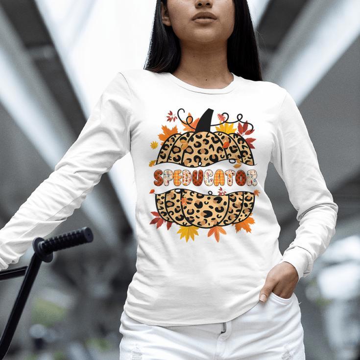 Autumn Fall SPED ED Teacher Thankful Grateful Pumpkin Retro Women Long Sleeve T-Shirt, gift for family, gift for coworker Autumn Fall SPED ED Teacher Thankful Grateful Pumpkin Retro Women Long Sleeve T-Shirt, gift for family, gift for coworker