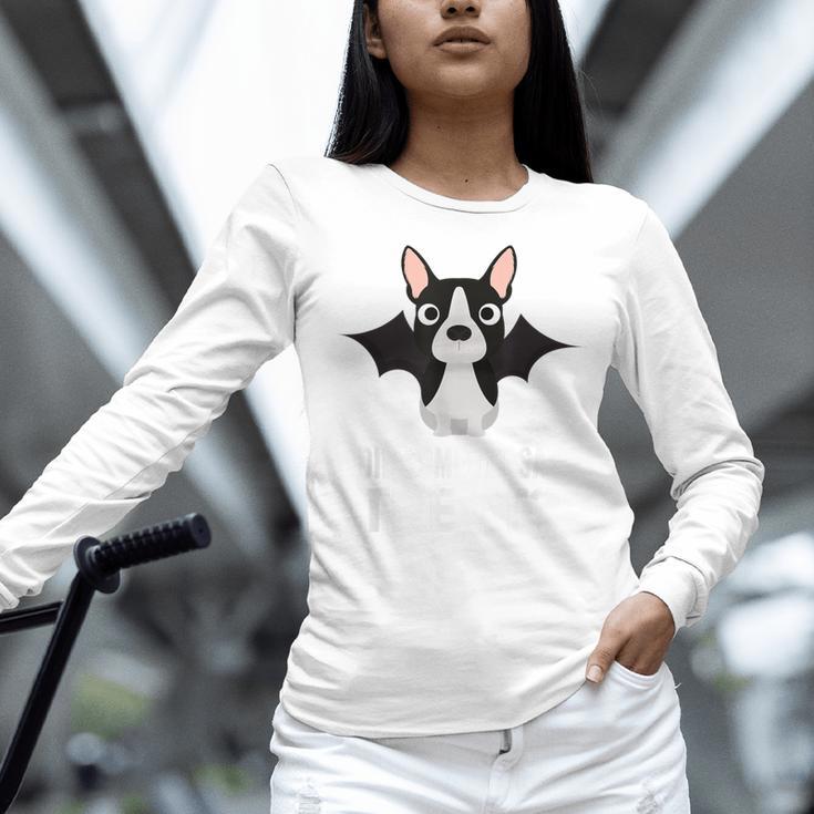 Boston Terrier Halloween Shirt Did Someone Say Treat Women Long Sleeve T-Shirt, Boston Terrier Halloween Shirts, gift for family, gift for coworker