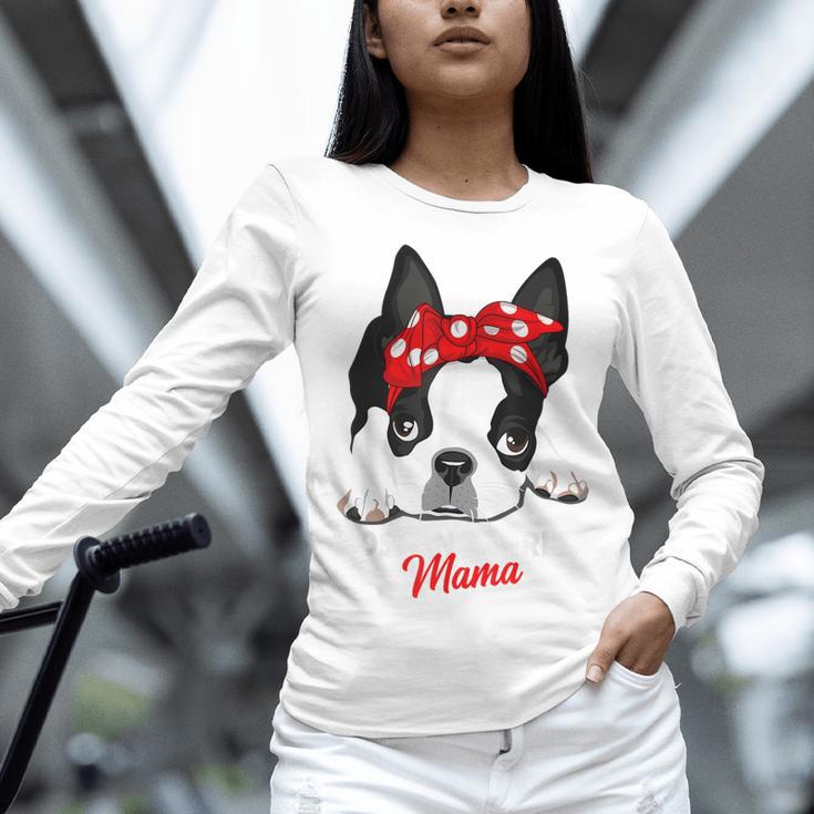 Boston Terrier Mum Dog Woman Idea Women Long Sleeve T-Shirt, gift for family, gift for coworker