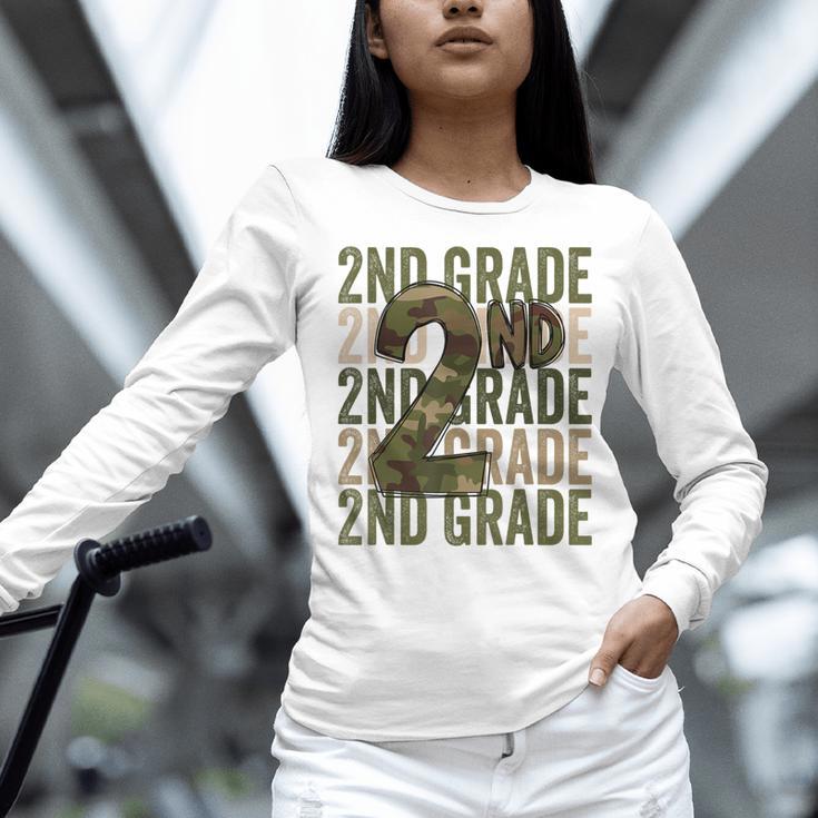 Camo Team 2nd Grade Squad Back To School Teacher Kids Boys Women Long Sleeve T-Shirt, 2nd Grade Teacher Shirts, gift for family, gift for coworker