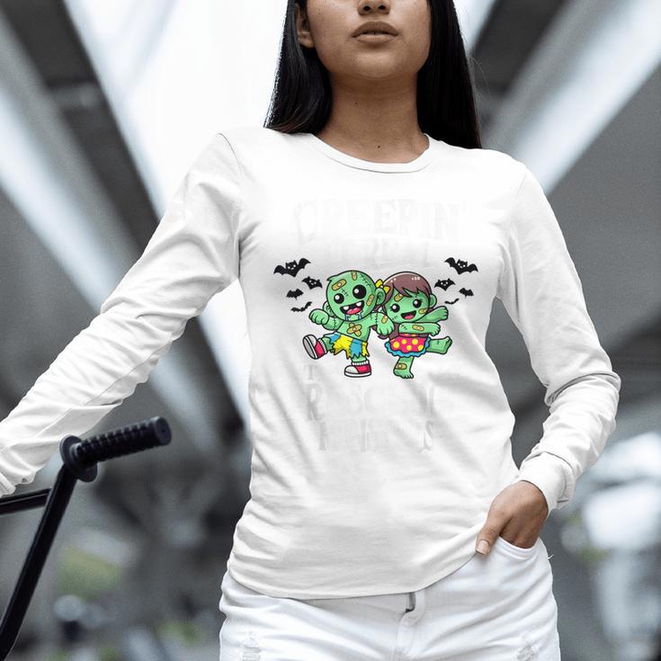 Creepin It Real Monster School Preschool Teacher Halloween Women Long Sleeve T-Shirt, gift for family, gift for coworker Creepin It Real Monster School Preschool Teacher Halloween Women Long Sleeve T-Shirt, gift for family, gift for coworker