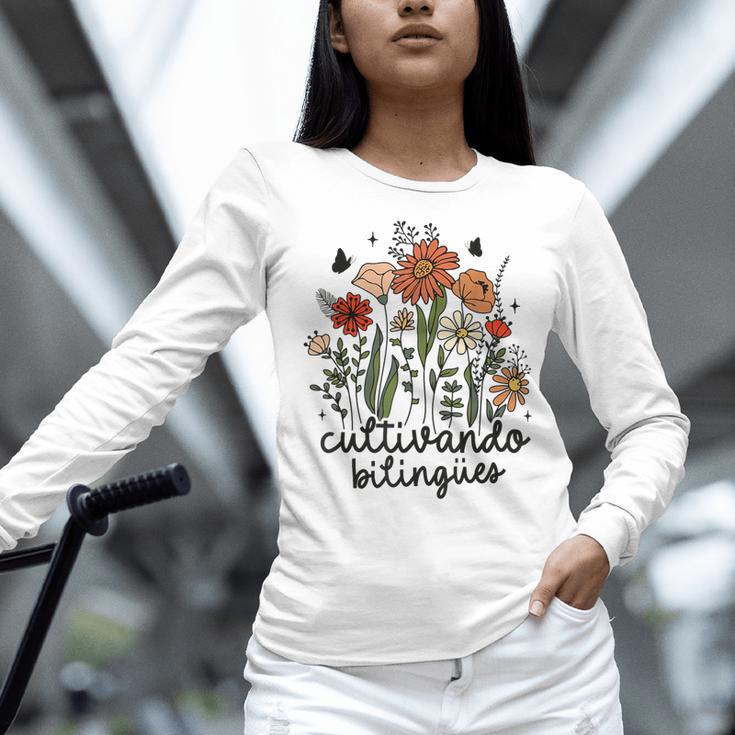 Cultivando Bilingues Dual Language Crew Bilingual Teacher Men Women Girls Kids Women Long Sleeve T-Shirt, gift for family, gift for coworker Cultivando Bilingues Dual Language Crew Bilingual Teacher Men Women Girls Kids Women Long Sleeve T-Shirt, gift for family, gift for coworker