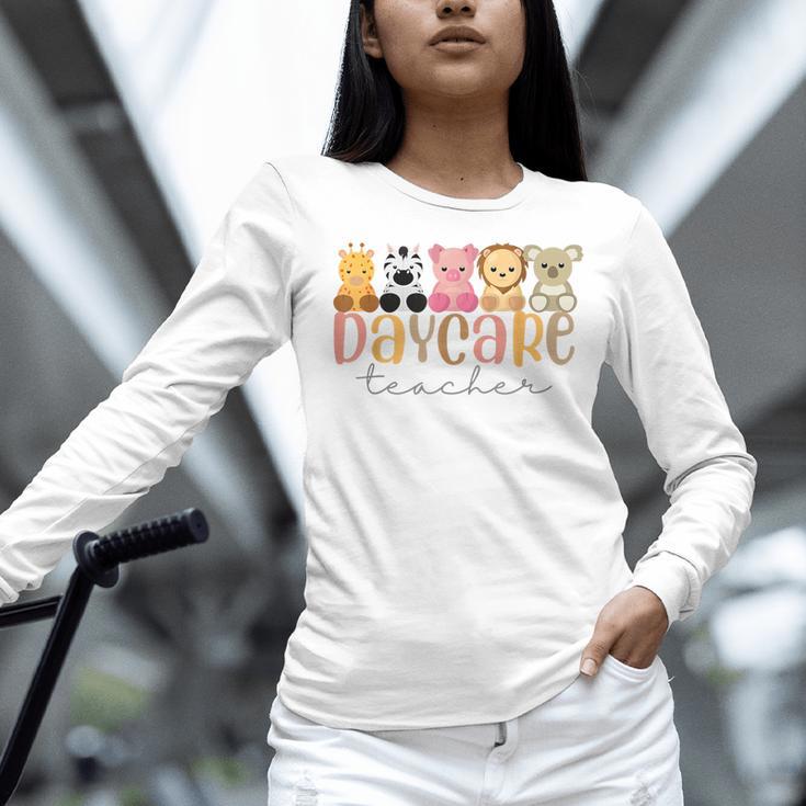 Daycare Teacher Animals Daycare Provider Back To School Women Long Sleeve T-Shirt, gift for family, gift for coworker