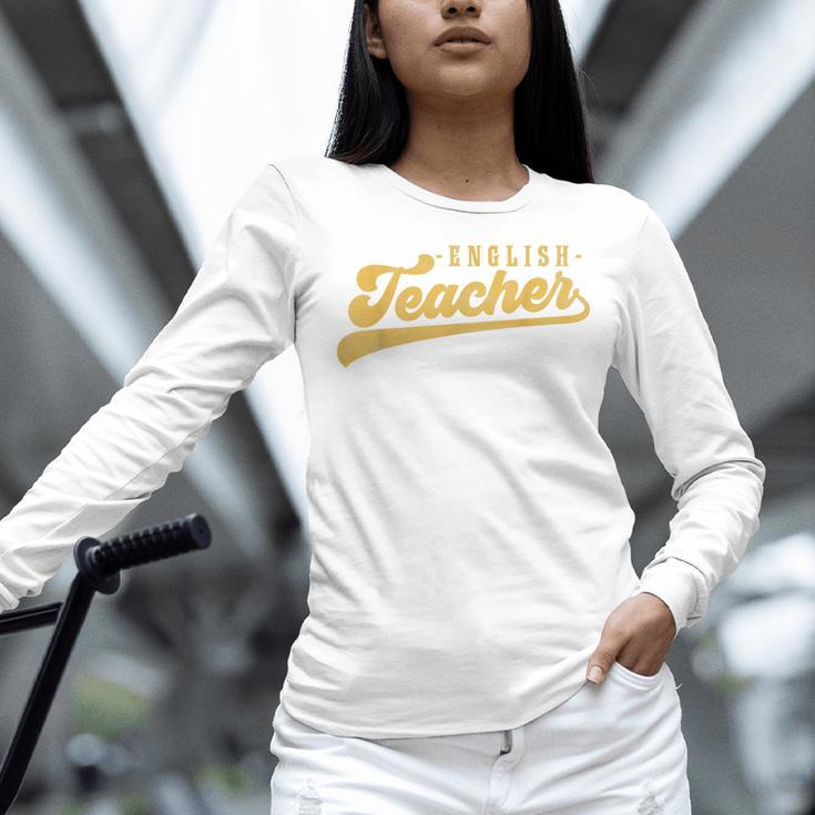 English Teacher Men Women Vintage Graphic English Teacher Women Long Sleeve T-Shirt, English Teacher Shirts, gift for family, gift for coworker English Teacher Men Women Vintage Graphic English Teacher Women Long Sleeve T-Shirt, English Teacher Shirts, gift for family, gift for coworker