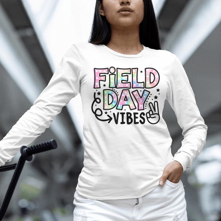 Field Day Vibes For Teacher Kids Happy Field Day 2025 Women Long Sleeve T-Shirt, gift for family, gift for coworker Field Day Vibes For Teacher Kids Happy Field Day 2025 Women Long Sleeve T-Shirt, gift for family, gift for coworker