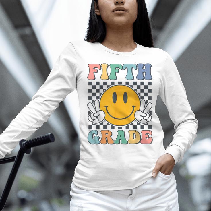 Fifth Grade Team Teachers Boys Girls Retro Smile 5th Grade Women Long Sleeve T-Shirt, gift for family, gift for coworker Fifth Grade Team Teachers Boys Girls Retro Smile 5th Grade Women Long Sleeve T-Shirt, gift for family, gift for coworker