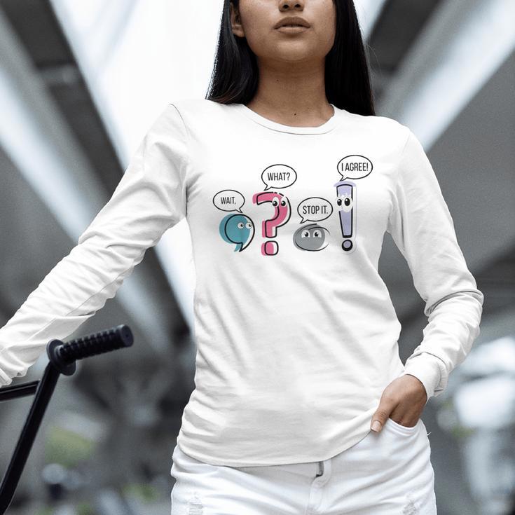 Grammar Teacher Punctuation English First Day Back To School Women Long Sleeve T-Shirt, English Teacher Shirts, gift for family, gift for coworker Grammar Teacher Punctuation English First Day Back To School Women Long Sleeve T-Shirt, English Teacher Shirts, gift for family, gift for coworker