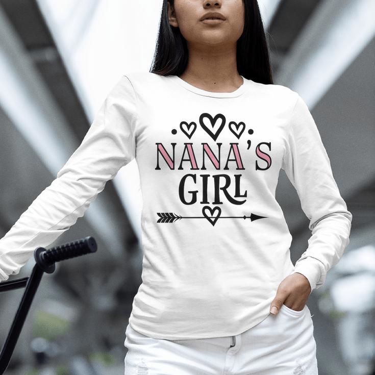 Granddaughter Nanas Girl Women Long Sleeve T-Shirt, gift for family, gift for coworker