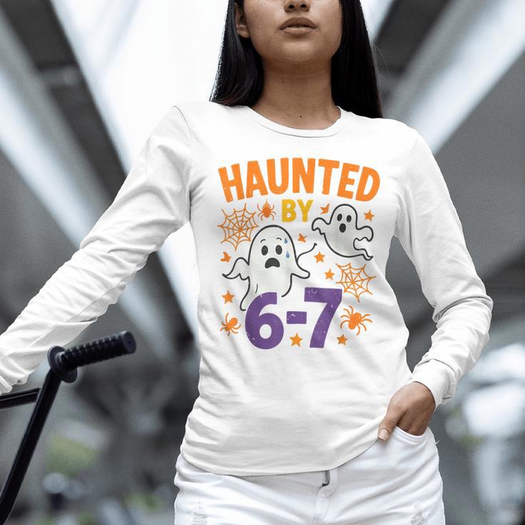 Haunted 67 Ghost Math Teacher Halloween Costume Math Pun Women Long Sleeve T-Shirt, gift for family, gift for coworker Haunted 67 Ghost Math Teacher Halloween Costume Math Pun Women Long Sleeve T-Shirt, gift for family, gift for coworker
