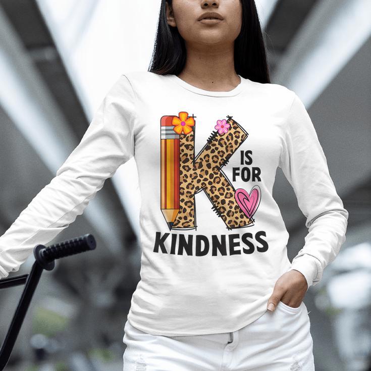 K Is For Kindness Unity Day Teacher Kids Women Long Sleeve T-Shirt, gift for family, gift for coworker K Is For Kindness Unity Day Teacher Kids Women Long Sleeve T-Shirt, gift for family, gift for coworker