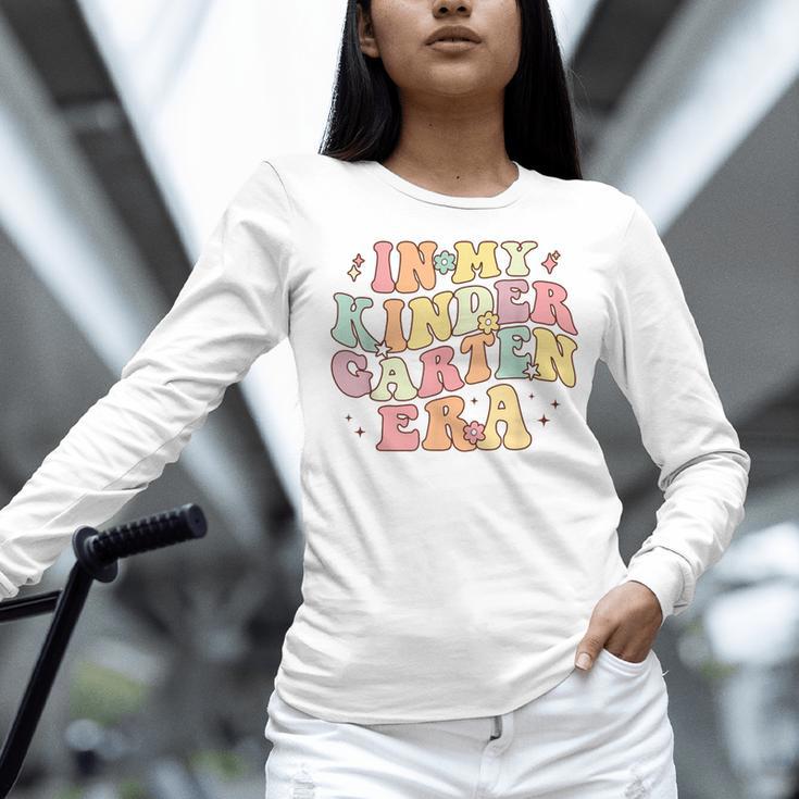 In My Kindergarten Era Retro Back To School Teacher Student Women Long Sleeve T-Shirt, gift for family, gift for coworker