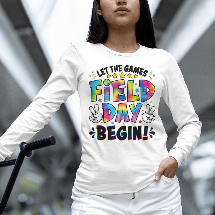 Let The Games Field Day Begin Tie Dye Adults Teacher Kids Women Long Sleeve T-Shirt, gift for family, gift for coworker
