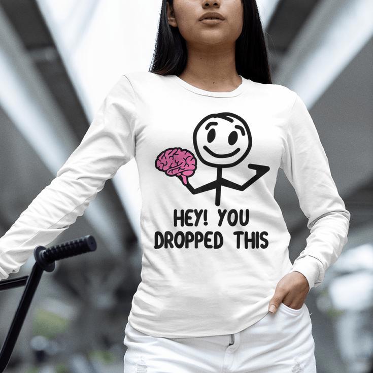 Nerdy Hey You Dropped This Brain Math Teacher Women Long Sleeve T-Shirt, gift for family, gift for coworker Nerdy Hey You Dropped This Brain Math Teacher Women Long Sleeve T-Shirt, gift for family, gift for coworker
