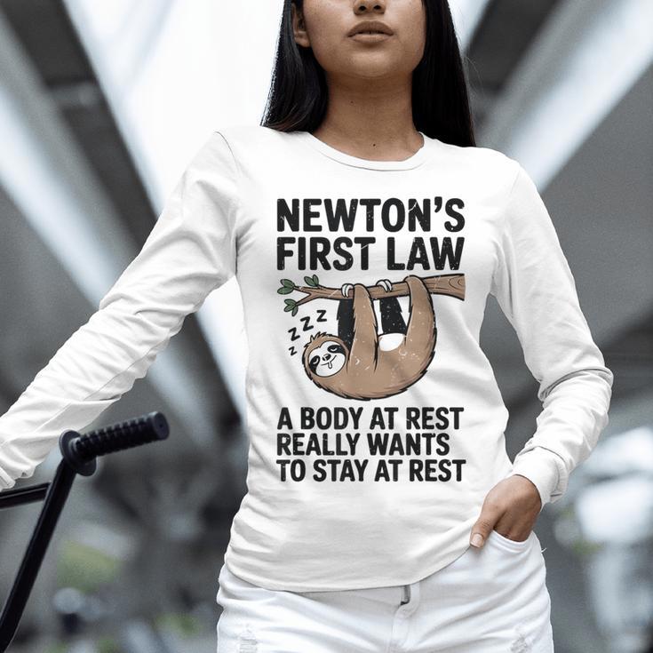 Newtons First Law Physics Jokes Science Teacher Women Long Sleeve T-Shirt, Science Teacher Shirts, gift for family, gift for coworker Newtons First Law Physics Jokes Science Teacher Women Long Sleeve T-Shirt, Science Teacher Shirts, gift for family, gift for coworker