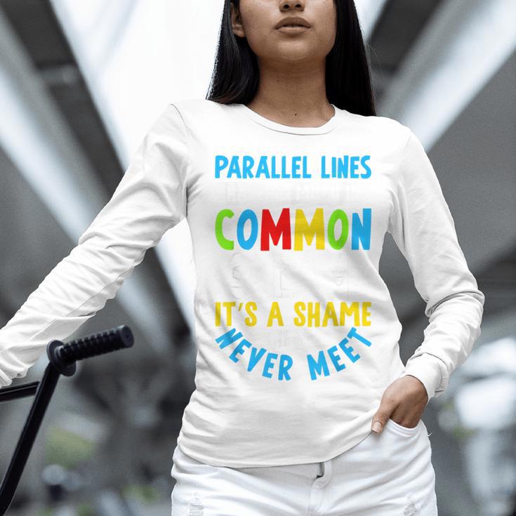 Parallel Lines Math Pun – Teacher Humor Women Long Sleeve T-Shirt, gift for family, gift for coworker
