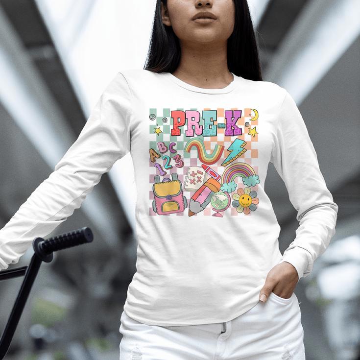 Pre K Back To School Teacher Student Men Women Kids Women Long Sleeve T-Shirt, gift for family, gift for coworker