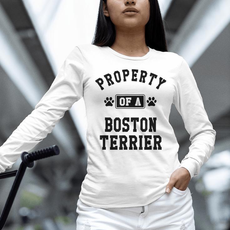 Property Of Boston Terrier Boston Terrier Shirt Women Long Sleeve T-Shirt, gift for family, gift for coworker