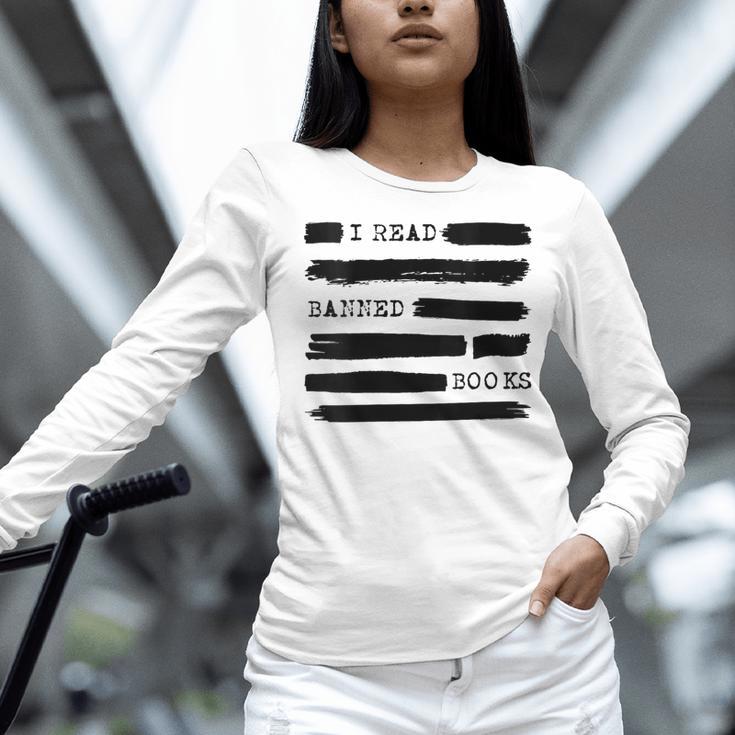 I Read Banned Books Banned Books Week Librarian Teacher Women Long Sleeve T-Shirt, gift for family, gift for coworker