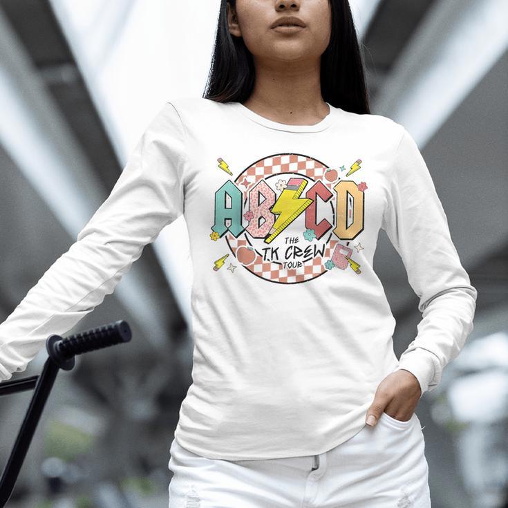 Retro ABCD Transitional Kindergarten Teacher Tour TK Teacher Women Long Sleeve T-Shirt, gift for family, gift for coworker