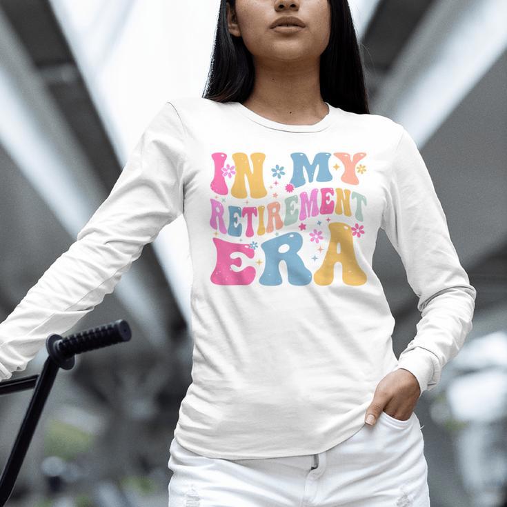 Retro Groovy Retirement Era Retired Teacher Women Long Sleeve T-Shirt, Groovy Teacher Shirts, gift for family, gift for coworker