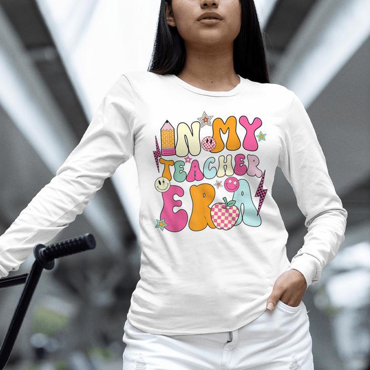 Retro Groovy In My Teaching Era Best Teacher Appreciation Women Long Sleeve T-Shirt, Groovy Teacher Shirts, gift for family, gift for coworker Retro Groovy In My Teaching Era Best Teacher Appreciation Women Long Sleeve T-Shirt, Groovy Teacher Shirts, gift for family, gift for coworker