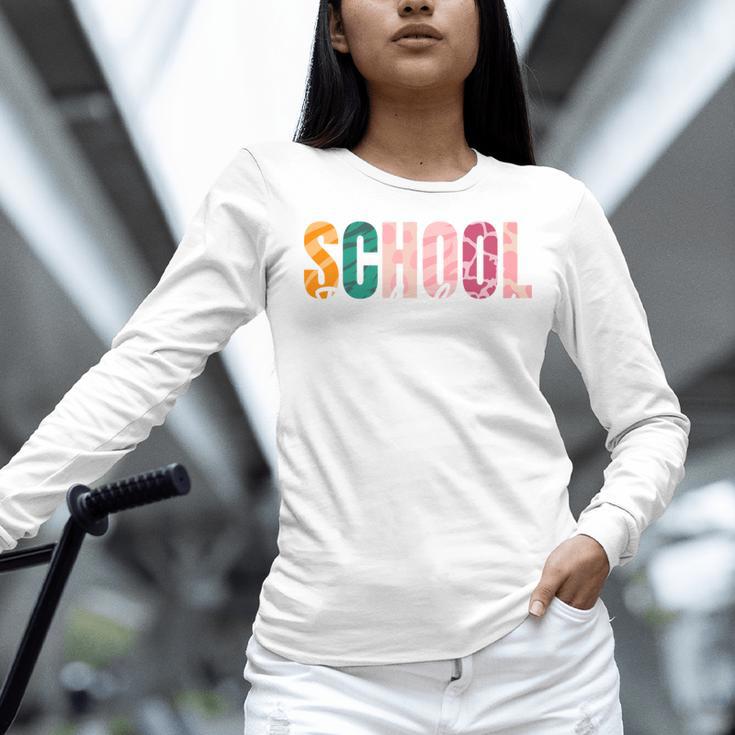 School Psychologist Rainbow Psychology Teacher Women Long Sleeve T-Shirt, gift for family, gift for coworker