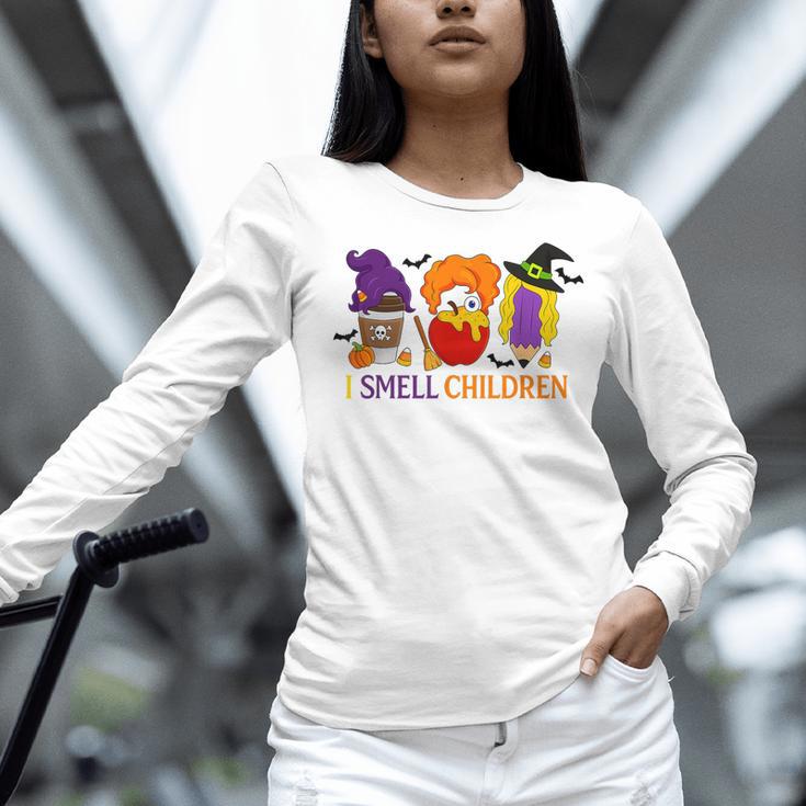 I Smell Children Witch Teacher Halloween Trick Or Teach Women Long Sleeve T-Shirt, gift for family, gift for coworker