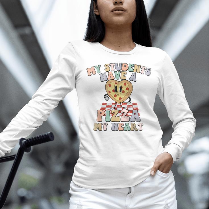 My Students Have A Pizza-My-Heart Valentines Day Teacher Women Long Sleeve T-Shirt, gift for family, gift for coworker