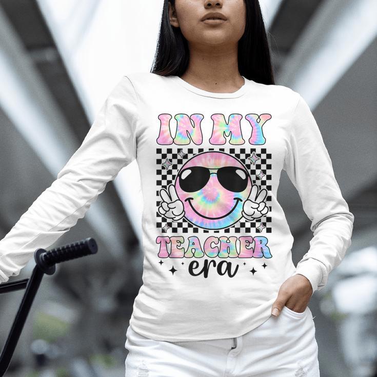 In My Teacher Era Groovy Tie Dye Back To School Cute Teacher Women Long Sleeve T-Shirt, Groovy Teacher Shirts, gift for family, gift for coworker
