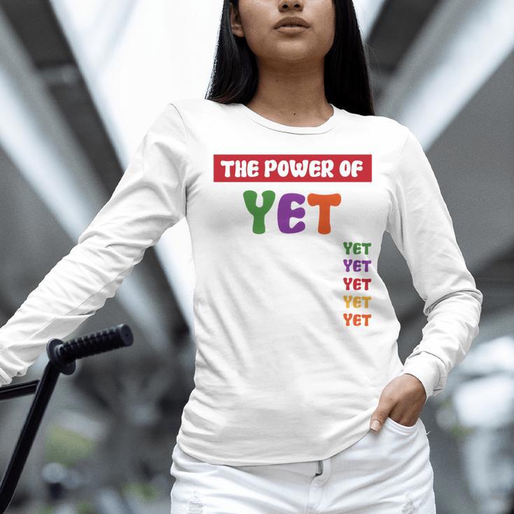 Teacher Growth Mindset Power Of Yet Women Long Sleeve T-Shirt, gift for family, gift for coworker Teacher Growth Mindset Power Of Yet Women Long Sleeve T-Shirt, gift for family, gift for coworker