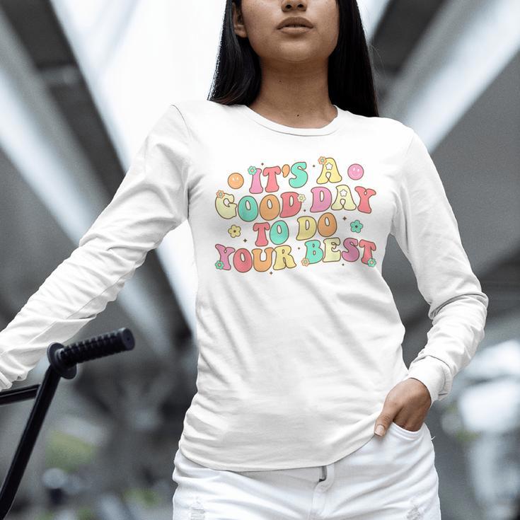 Teacher Testing Shirt It's A Good Day To Do Best Groovy Women Long Sleeve T-Shirt, Groovy Teacher Shirts, gift for family, gift for coworker Teacher Testing Shirt It's A Good Day To Do Best Groovy Women Long Sleeve T-Shirt, Groovy Teacher Shirts, gift for family, gift for coworker