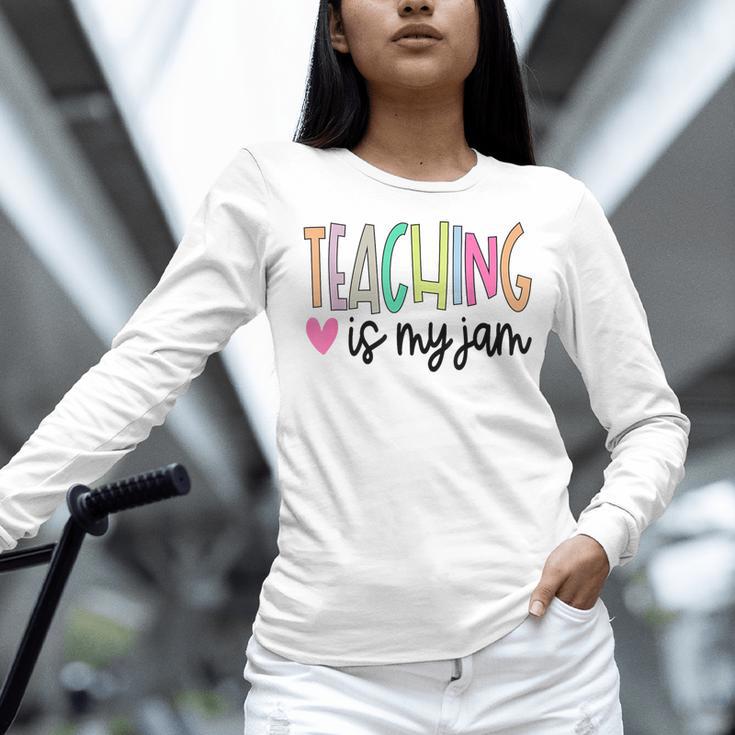 Teaching Is My Jam For Women Teacher Cute Teachers Outfit Women Long Sleeve T-Shirt, gift for family, gift for coworker Teaching Is My Jam For Women Teacher Cute Teachers Outfit Women Long Sleeve T-Shirt, gift for family, gift for coworker