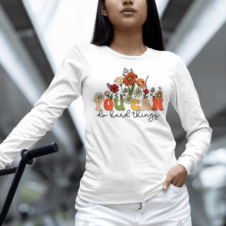 Test Day Teacher Shirt You Can Do Hard Things Women Kids Women Long Sleeve T-Shirt, gift for family, gift for coworker